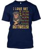Love With My Rottweiler Dog T Shirt Made In the USA Size S To 5XL