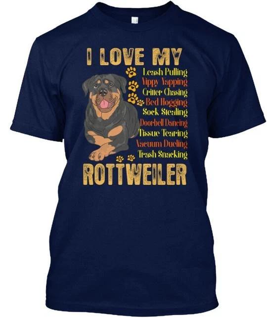 Love With My Rottweiler Dog T shirt Made in the USA Size S to 5XL XL