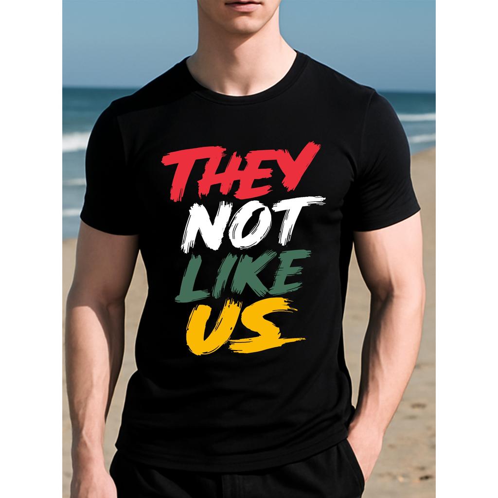 They Not Like Us Graphic Cotton Tshirt Men Casual Short Sleeve Round Neck Summer Tee