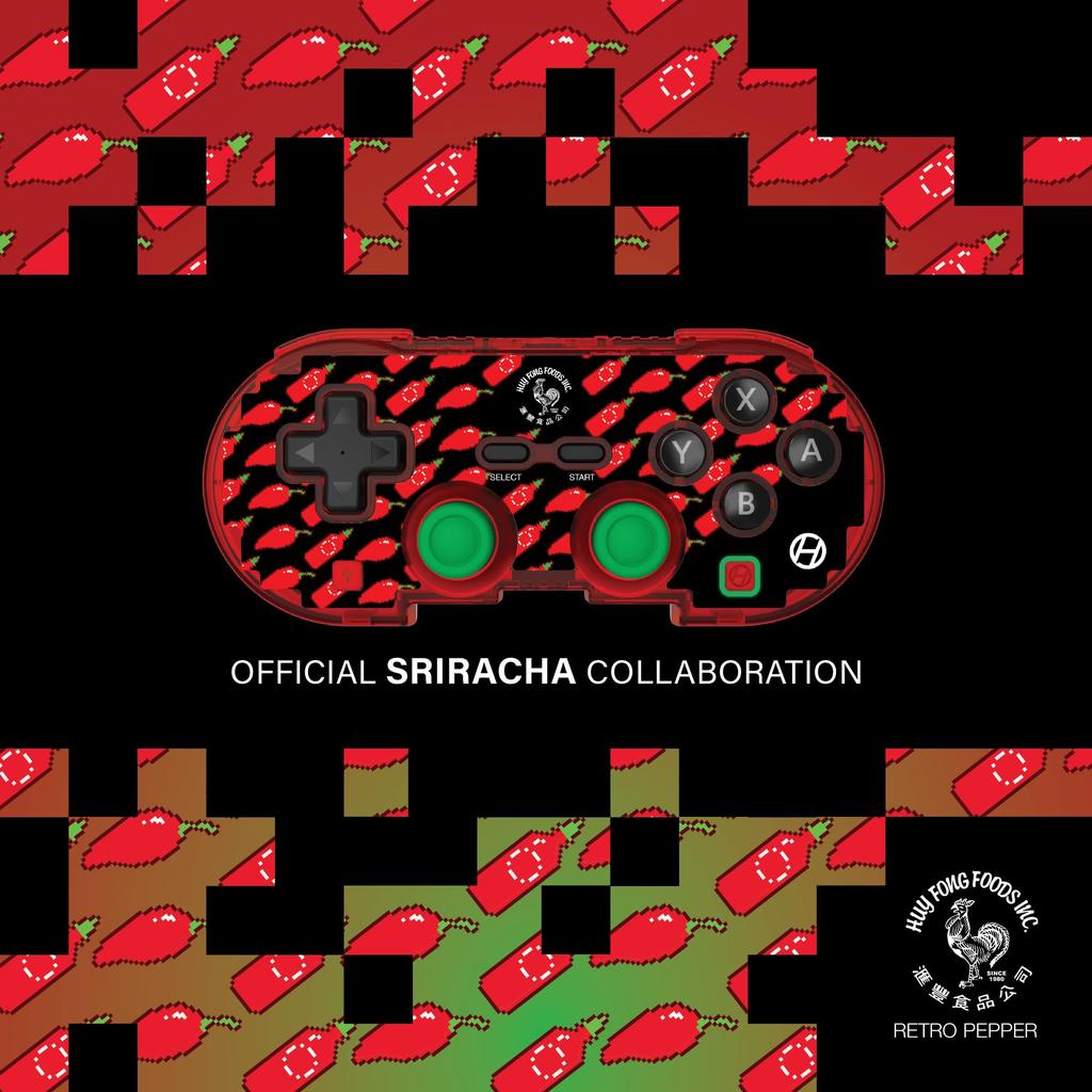 Hyperkin Pixel Art Sriracha Bluetooth Wireless Game Controller Retro Style x Limited Design x Turbo Function Compatible with Nintendo Switch and iOS