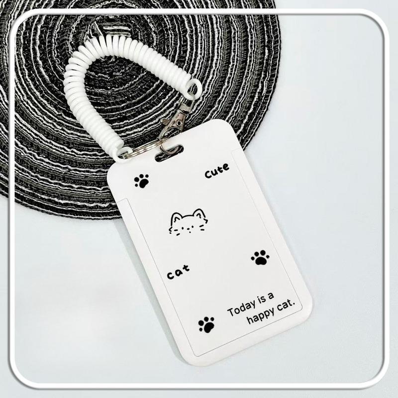 Waterproof Cartoon Plastic Card Cover Women's Kids Bus Credit ID Name Business Working Bank Card Badge Holder Protective Cover