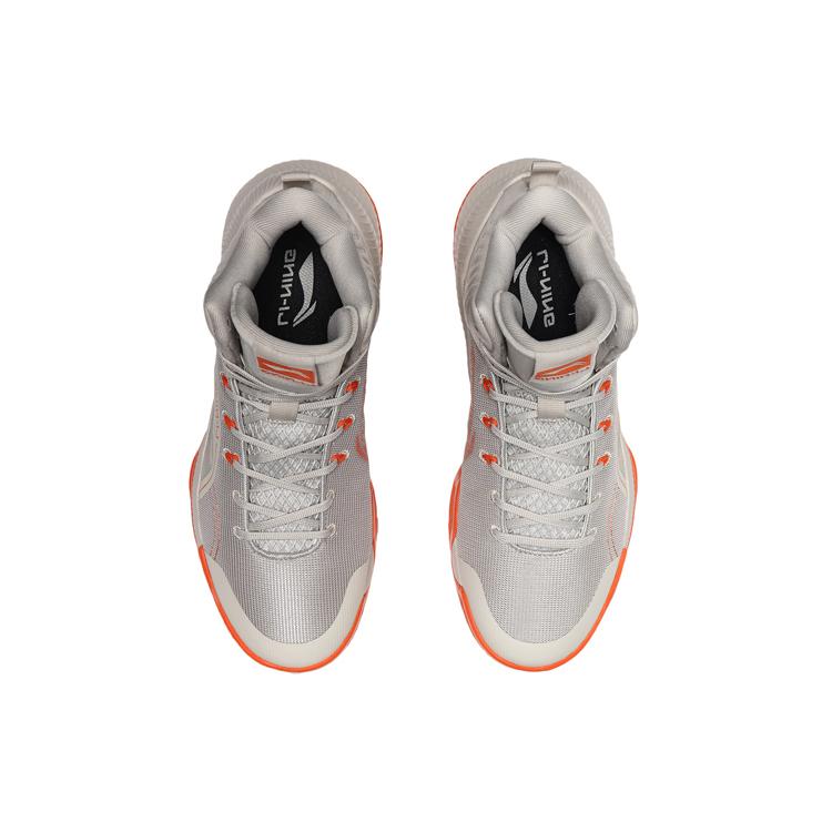 New LiNing YuShuai TD Cushioning Coverage Support Mid Top Basketball Shoes Men's Gray ABPQ027-4