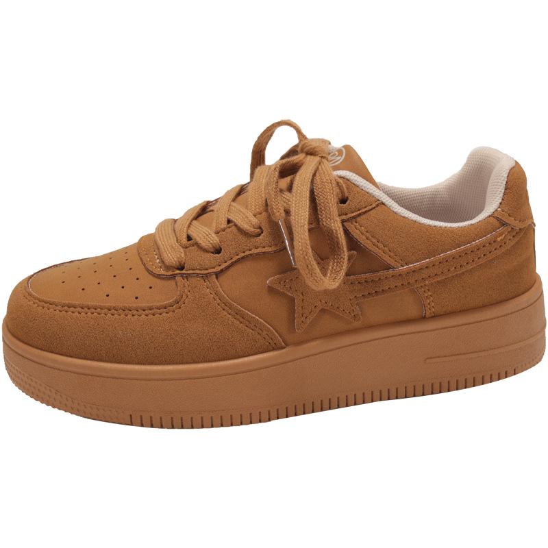 Star Board Shoes Women's 2025 Summer New American Platform Shoes Niche Students Sports Versatile Casual White Shoes