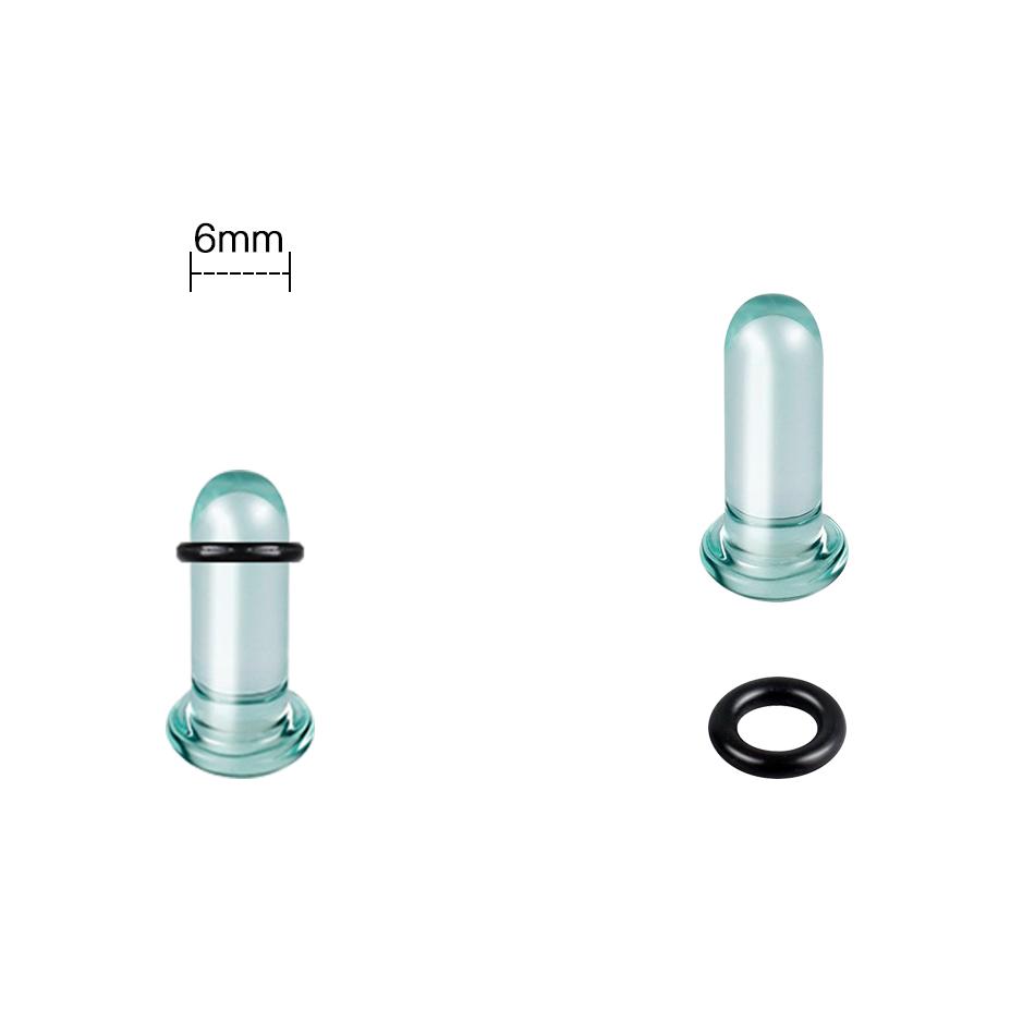 2Pcs/lot Glass Ear Plug And Tunnel 1.6-16mm Ear Dilators Taper Stercher Gauges Single Flare Flesh Expander Body Piercing Jewelry