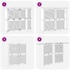 Cabinet Door Set 4 pcs Natural Finish 170 x 2.1 x 39.5 cm Solid Pine Wood