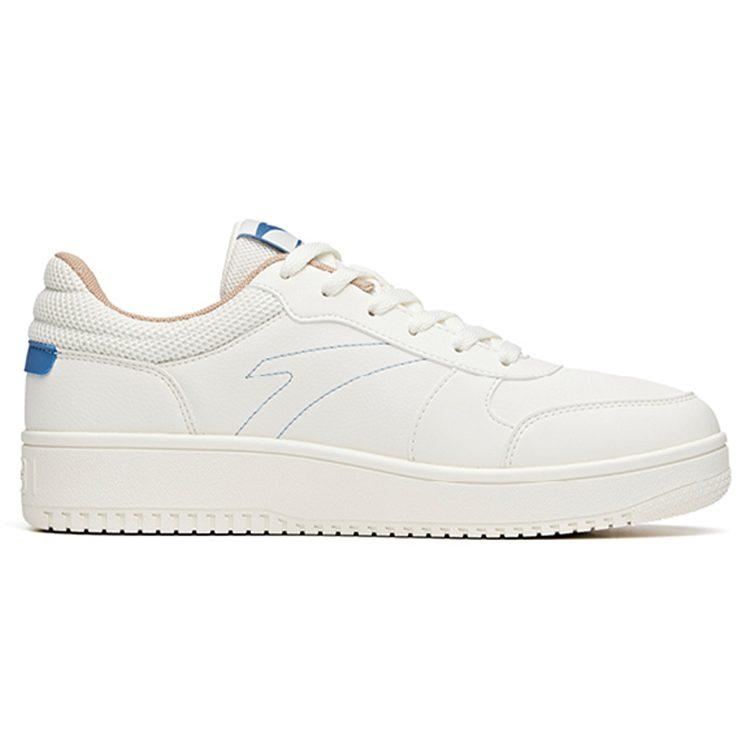 Anta Slip Resistant Cushioning Abrasion Resistant Lightweight Low top Skateboard Shoes Men's White Blue 912128068-5