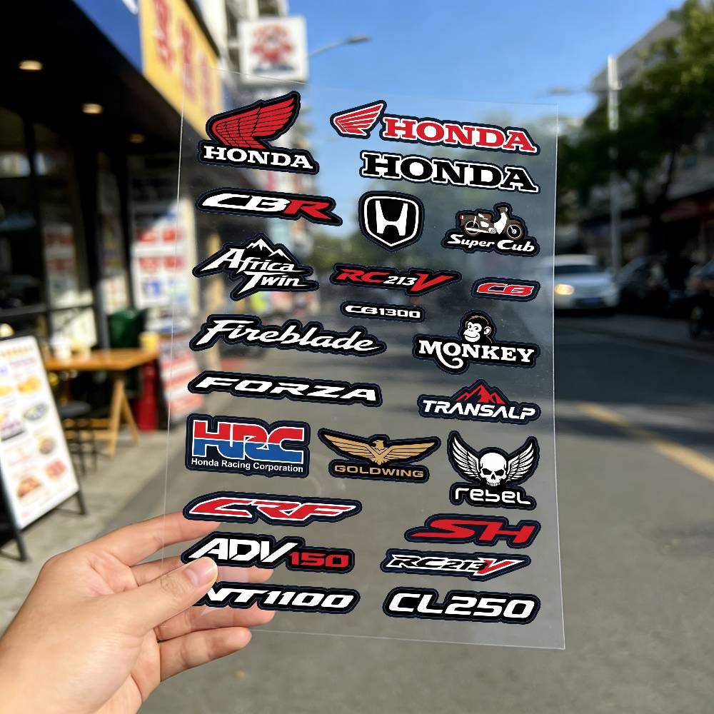 FOR HONDA HRC H WING Reflective motorcycle stickers, 3M safety warning at night in the dark scooter helmetsCD6