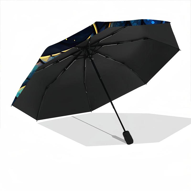 1pc Dragon Fantasy Compact Travel Umbrella, Automatic Folding Lightweight Windproof 8-Bone Reinforced Design, Portable for Backpack Durable