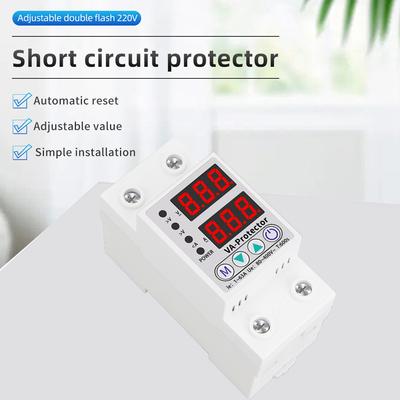VA-Protector Cyfrowy przekaźnik napięciowy 40A63A Regulowany domowy wyłącznik nadprądowy Zabezpieczenie przed przepięciami Ochrona przed przepięciami i niedostatecznym napięciem