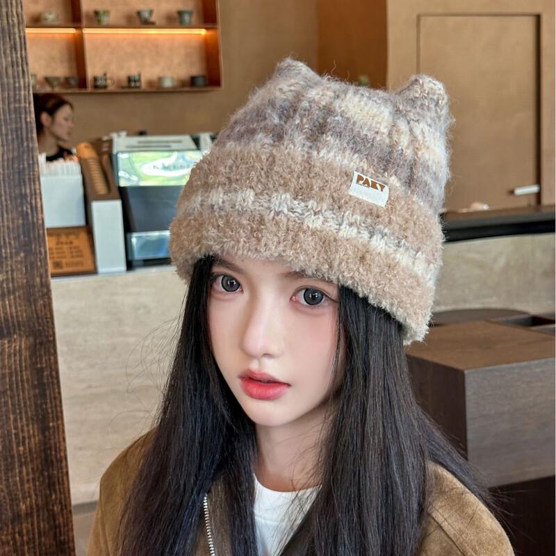 Women s Warm Plush Knitted Beanie Hat