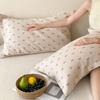 Cotton Muslin Pillowcase Set 48x74cm Soft Breathable Bedding Home Use 40s Count Pure Anti-Oil Stain