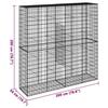 VidaXL Panier gabion avec couvercle 200x50x200 cm fer galvanisé, mur en gabion, mur de soutènement en gabion, clôture en 3295167