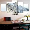 Canvas Painting 5 Pieces Snow Leopard Majestic Wilderness In Home Office Art Interior Home Decor Wallpaper For Living Room Mural