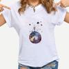 Little Prince White Print Women's Short Sleeve T-Shirt