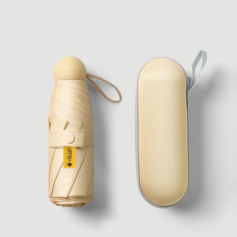 Portable Women's Sun Protection Umbrella - Mini Black Capsule Design