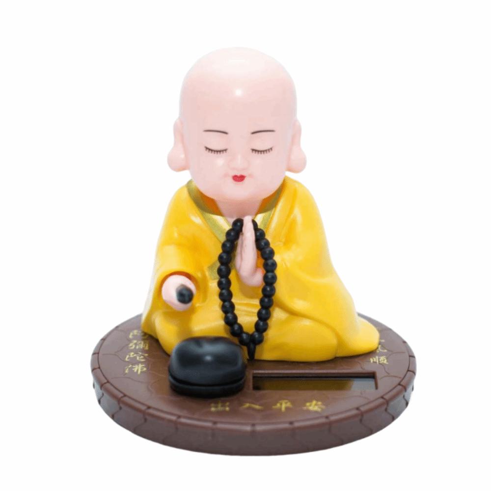 Devout Prayer Beating Wooden Fish Toys Nodding Desktop Buddha Statue  Gifts S жёлтый