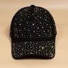 Casquette de Baseball Pure Unisexe Ciel Étoilé Décorée de Strass Chapeau Universel Quatre Saisons pour Hommes et Femmes