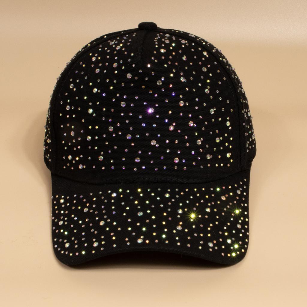 Casquette de Baseball Pure Unisexe Ciel Étoilé Décorée de Strass Chapeau Universel Quatre Saisons pour Hommes et Femmes