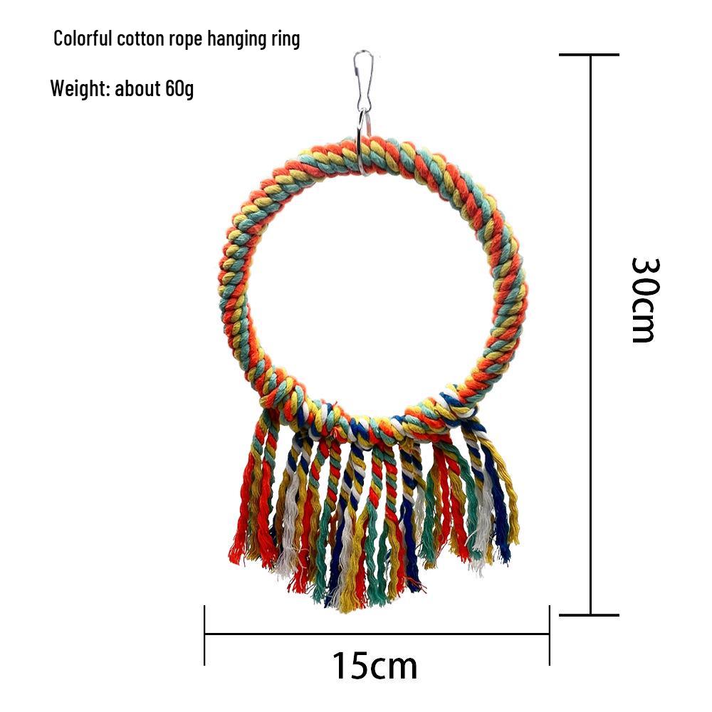 Colorful Bird Toys: Swing, Ladder, and Perch Set for Bird Cages