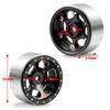 RCMAZO 4-Piece 1.3" Beadlock Wheel and Tire Set, 70mm Rubber Crawler Tires and 1.3" Aluminum Beadlock Wheel Hubs for 118 TRX4M, 124 SCX24, and FCX24