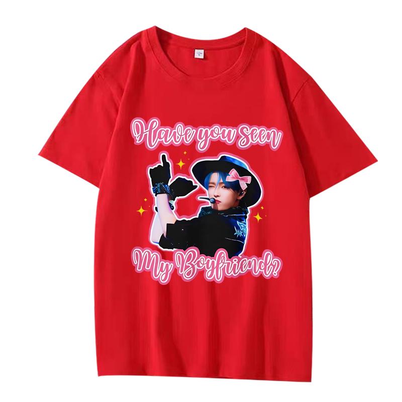 Ateez Hongjoong Cowboy Boyfriend T Shirt men women Oversized 100% Cotton Hot sale short sleeve Summer print  fashion Unisex tops