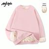 MJ STYLE Women's Lamb Fleece Round Neck Sweatshirt