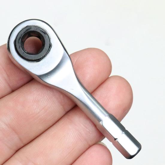 Mini Ratchet Wrench Comfortable Grip High Torque Output Multifunctional Bit Compatibility Hexagonal Handle Wrench Manual Tightening Tool