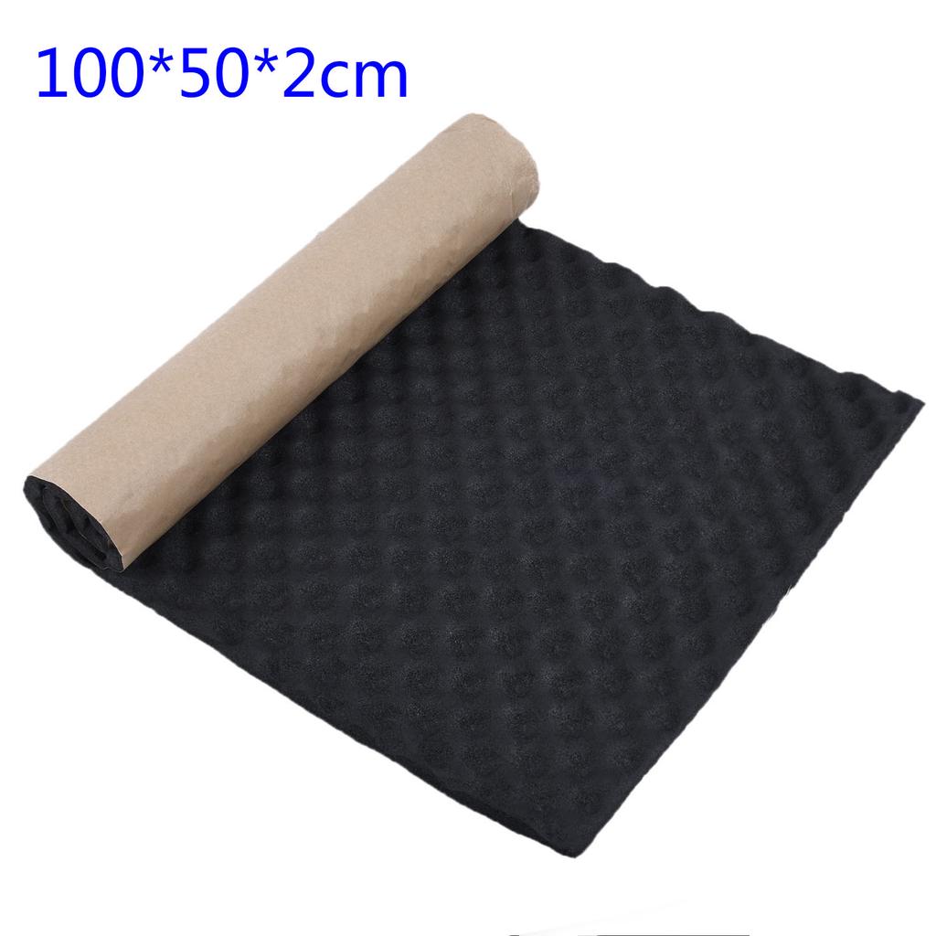 100x50cm 2cm Car Sound Deadener Noise Insulation Acoustic Dampening Foam Subwoofer Mat For Auto Hood Engine Door
