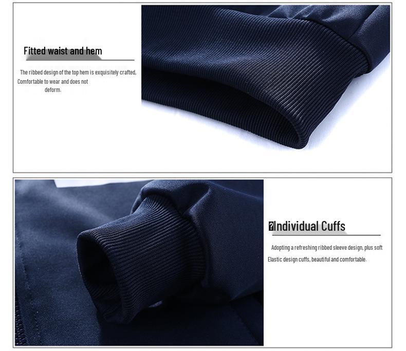 Men's Sporty Casual Two-Piece Set: Stand Collar, Long Sleeve, Long Pants - Spring & Autumn Collection