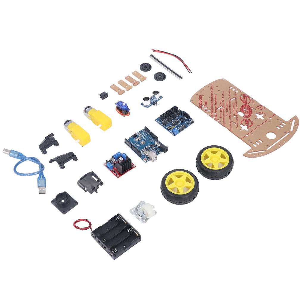 Smart Robot Car Chassis Kit DIY Programmable Development Board 2WD Ultrasonic with Motor MCU