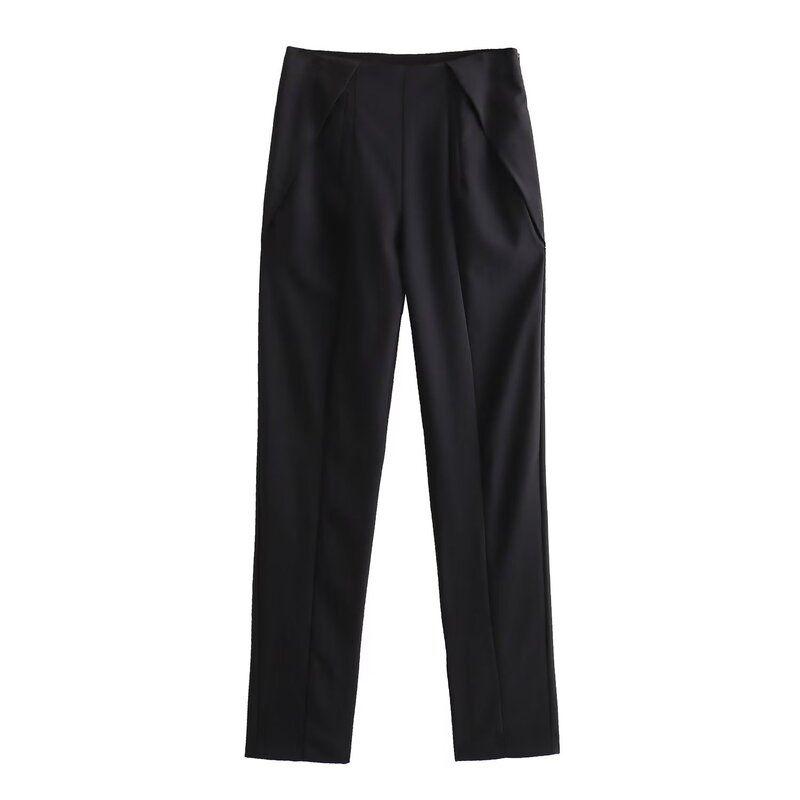 Fashion Style Autumn New Women's Clothing Slim Looking High Waist Trousers