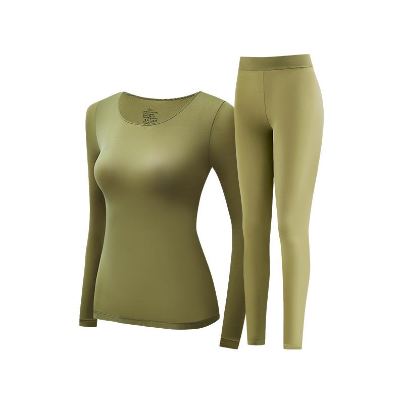 Women's Ultra-Thin Skin-Friendly Slimming Base Layer Set for Autumn/Winter: High Elasticity, Plus Size