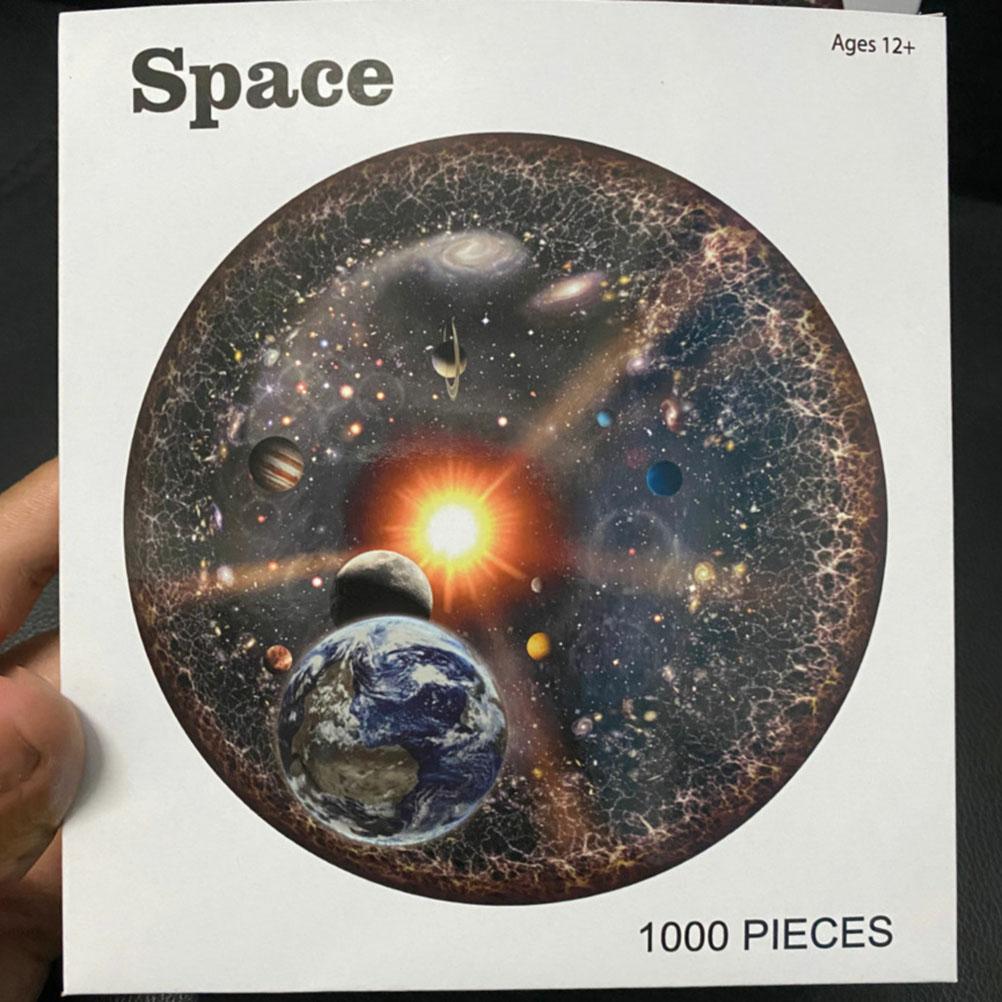 1000 Teile Rundes Puzzle Universum Sonnensystem Planet mit Sonne Erde Kinder Erwachsene Spielzeug
