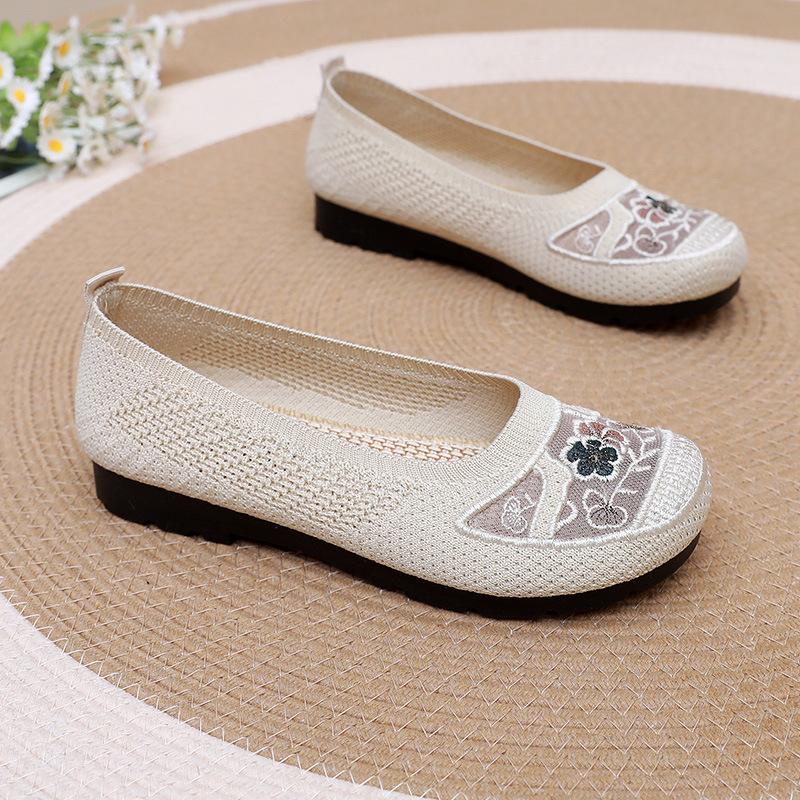 

Новые летние дышащие туфли-сеточки с вышивкой, с мелким вырезом, в китайском стиле, обувь для мамы, легкие и удобные туфли Дуду 41