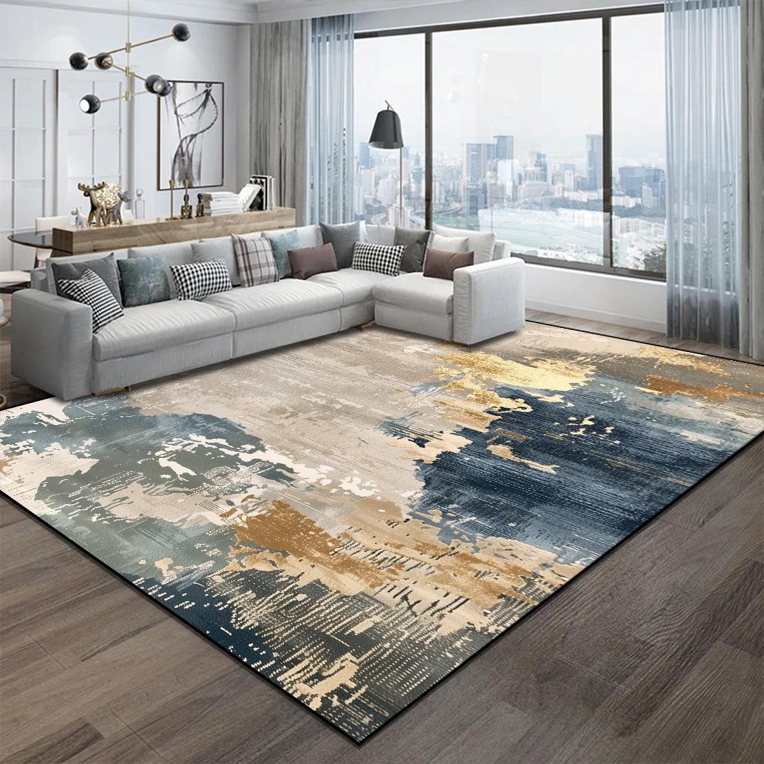 

Ковры в скандинавском абстрактном стиле, украшение для гостиной, легко чистящиеся ковры большой площади, декор для спальни, нескользящий коврик для пола 60*90cm