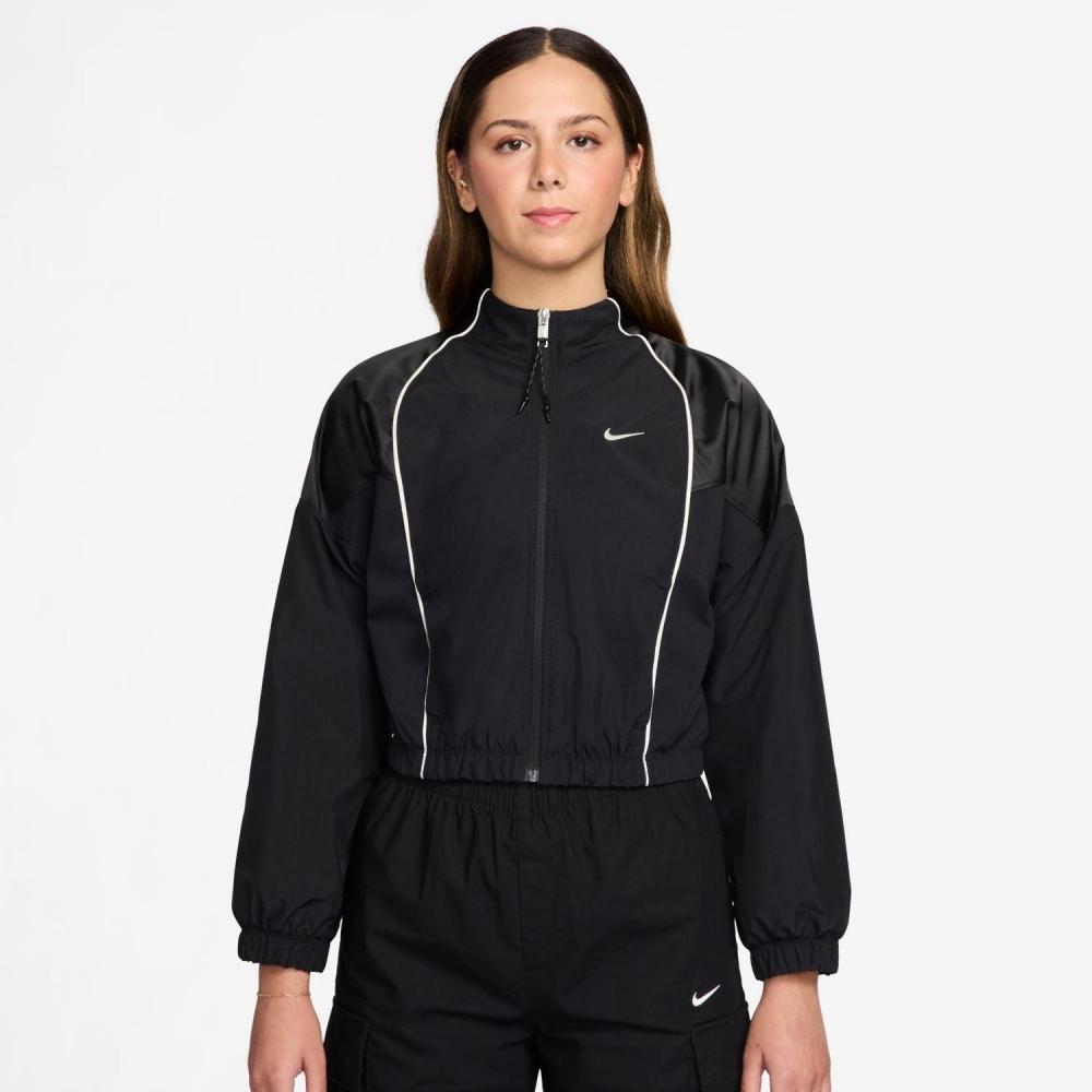 Женская укороченная куртка-трексуит Nike W Shrunken Trk Jkt Mod If0217 010black Sail XS