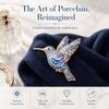 Classic Chinese Ceramic Lapel Pin Jingdezhen Style Jewelry  Clothing Decoration