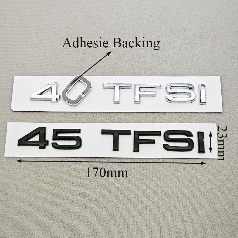 For tt 40 TFSI A3 A4 A5 Q3 Q5 45 TFSI A4 A5 A6 A7 Q5 Q7 Q8 Exterior Accessories ABS Car Letters Rear Trunk Badge Emblem Decals