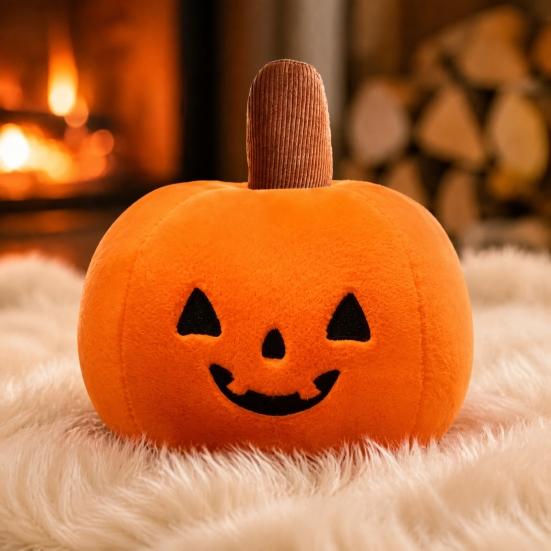 Pumpkin Shaped Plush Decor Halloween Pillow, Mummy Doll Toy, Soft Stuffed Decorative Toys Doll, Cushions for Sofa And Home For