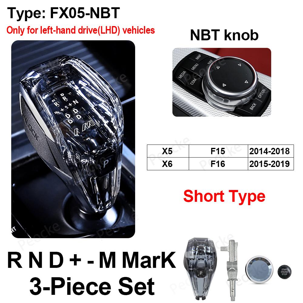 Crystal Gear Shift Knob Short Rod Type For BMW F33 F34 F36 F26 F20 F30 F22 F23 iX3 G08 G12 G32 G02 F18 F10 G30 Gearbox Handle