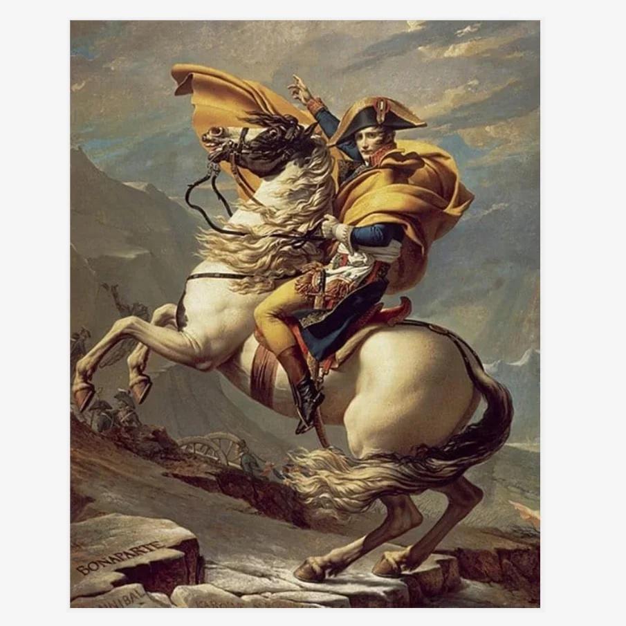 

40*50cm Famous Painting Napoleon Crossing The Alps DIY Digital Drawing Coloring By Number Canvas Hand Painted Modular Picture