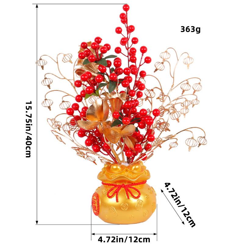 

Золотой горшок-мешок удачи Новогоднее украшение Год Дракона Подарок на новоселье Мешок удачи Домашнее украшение DD3-29 small golden lucky bucket