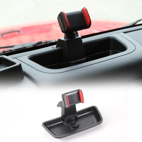 360° Rotate Dashboard Phone Mount with Storage Box for Jeep Wrangler JK 2012-17