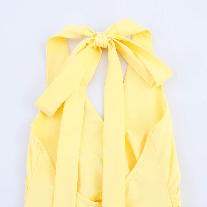 Jnleaog Spring New Arrival Women's Clothing Fashion Style French Fashion Nylon Hanging Collar Long Dress 3641387
