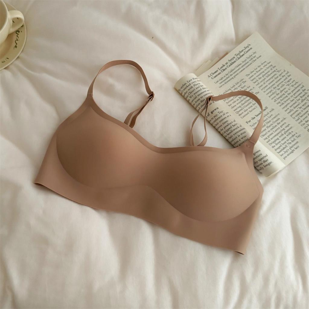 Invisible Low-neck Seamless Thin Chest Gathering Jelly Strip Lifting Square Collar Thin Bra Cover