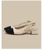 Summer New Colorblock Splicing Shallow Mouth Fashionable and Simple Style Outwear Women's Sandals High Heel Single Shoes Women