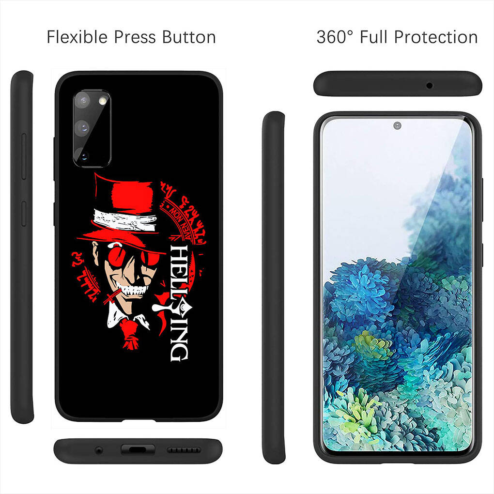Coque pour iPhone 17 16 15 Xiaomi Poco Redmi Note 14 13 12 11 Pro Max 9 16e Samsung Galaxy S25 S24 S23 OPPO Huawei Dessin animé Hellsing Alucard Coque de téléphone