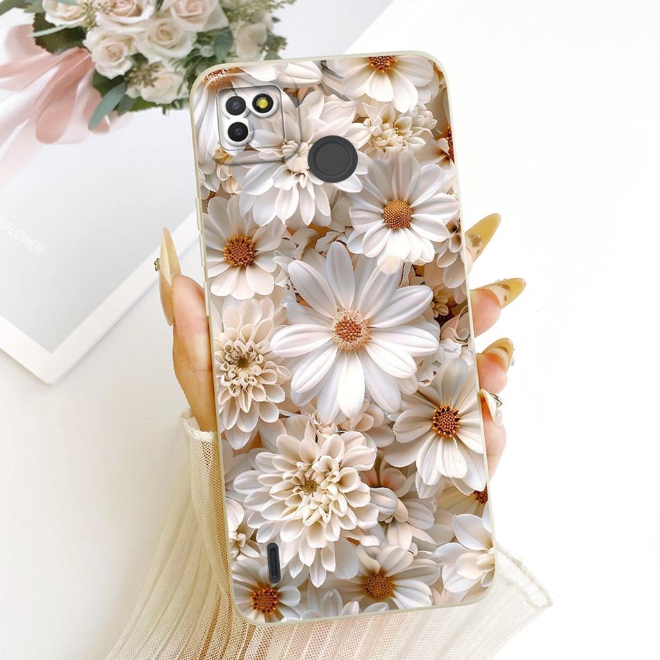 For Tecno Pop 4 LTE / Pop 4 Air Cute Cat Flower Cartoon Phone Case For Tecno Pop4 Lte 4Air Shockproof Soft Silicone Bumpers