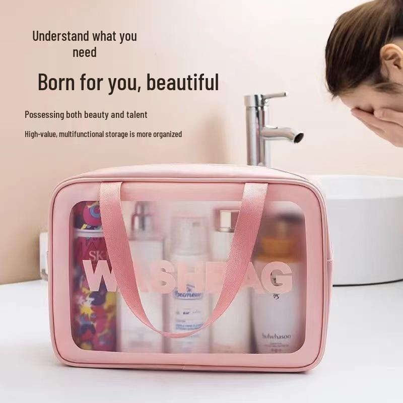Large Capacity Wet/Dry Cosmetic Bag for Women - Portable Travel Toiletries Organizer 2023