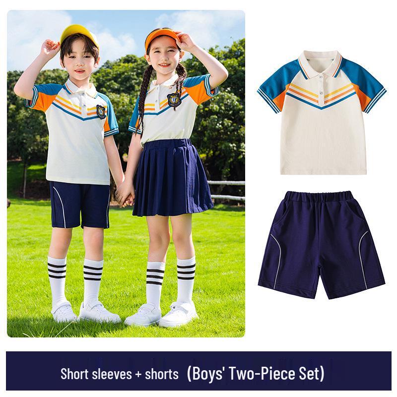 First-Grade Spring & Autumn School Uniform Set: Kindergarten Sportswear, Three-Piece